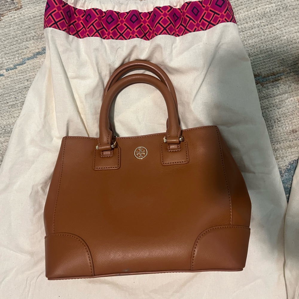 Tory Burch Brown Leather Satchel